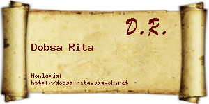 Dobsa Rita névjegykártya