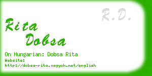 rita dobsa business card